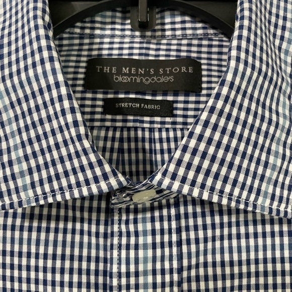 Bloomingdales NWT The Mens Store Plaid Button Down long sleeve shirt Medium - Picture 10 of 11